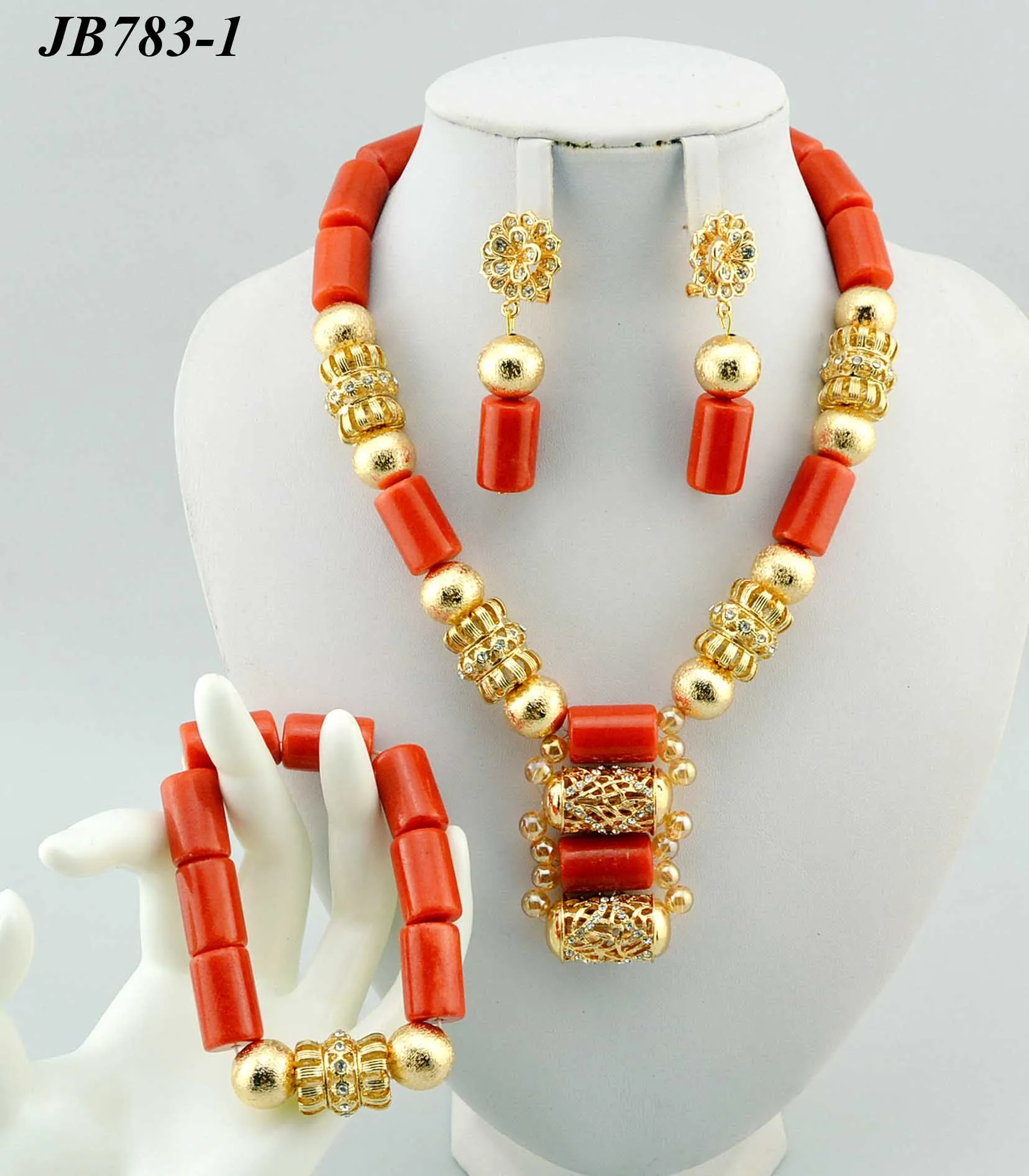 Wholesale African Dubai Costume Necklace Jewellery From Corals Pearls