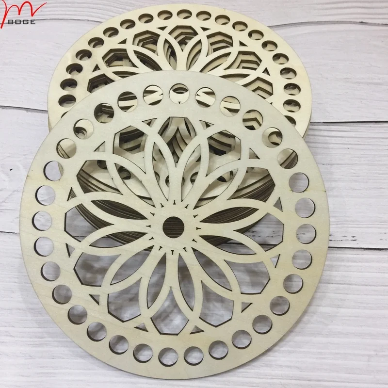 Crochet basket base knit top and bottom knitting accessories wood wooden decorative items suppliers