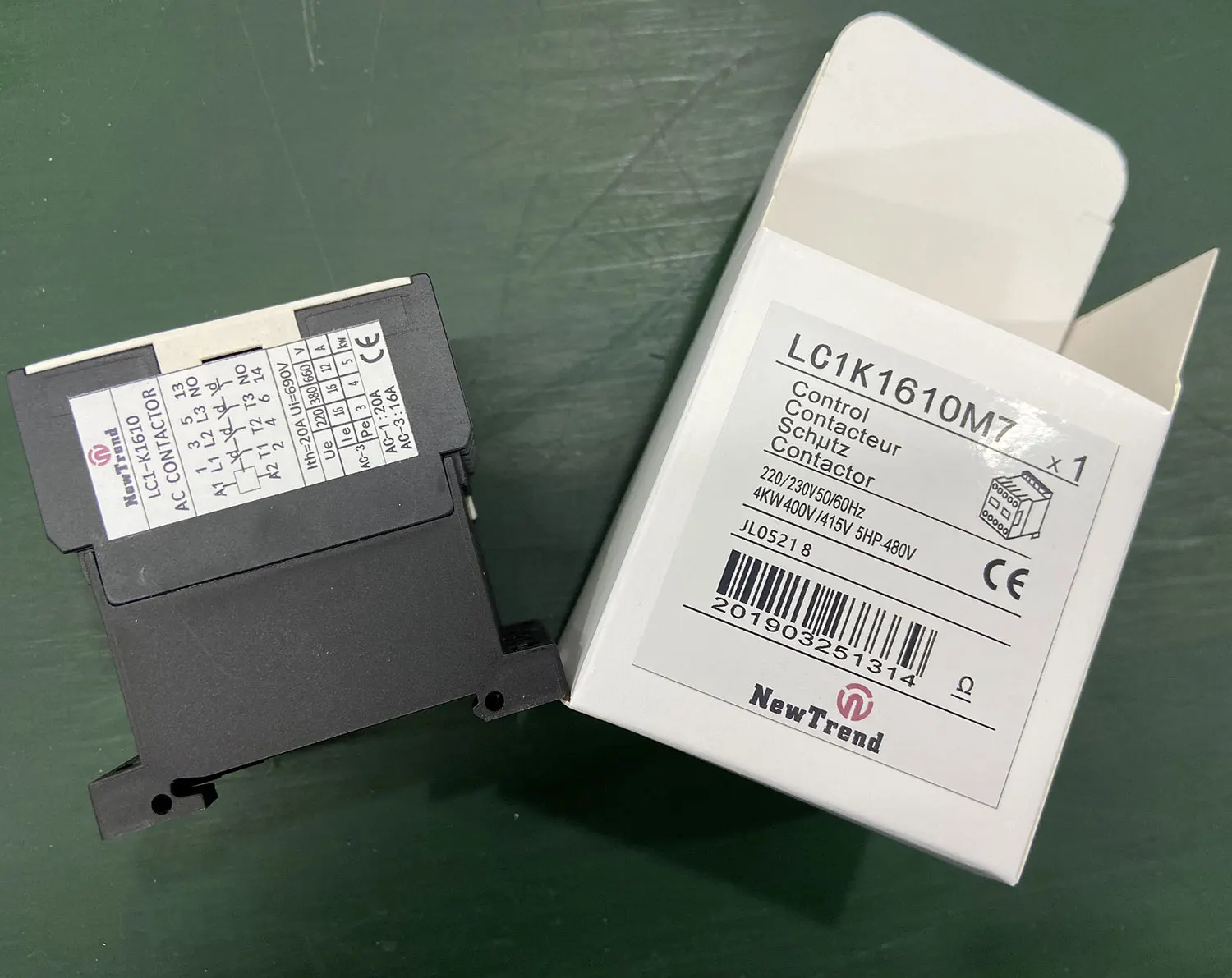 OEM brand LC1K1610M7 3P 1NO 16A 220V 230V 50Hz 60Hz 7.5kW Top Quality LC1K16 LC1-K16 3Pole 16A Mini Contactor