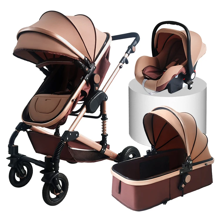 Hot Sale 3-in-1 Portable Luxury Baby Stroller & Pram with Aluminum Alloy  Frame Eco-Friendly Design CE Certified for 0-3 Years