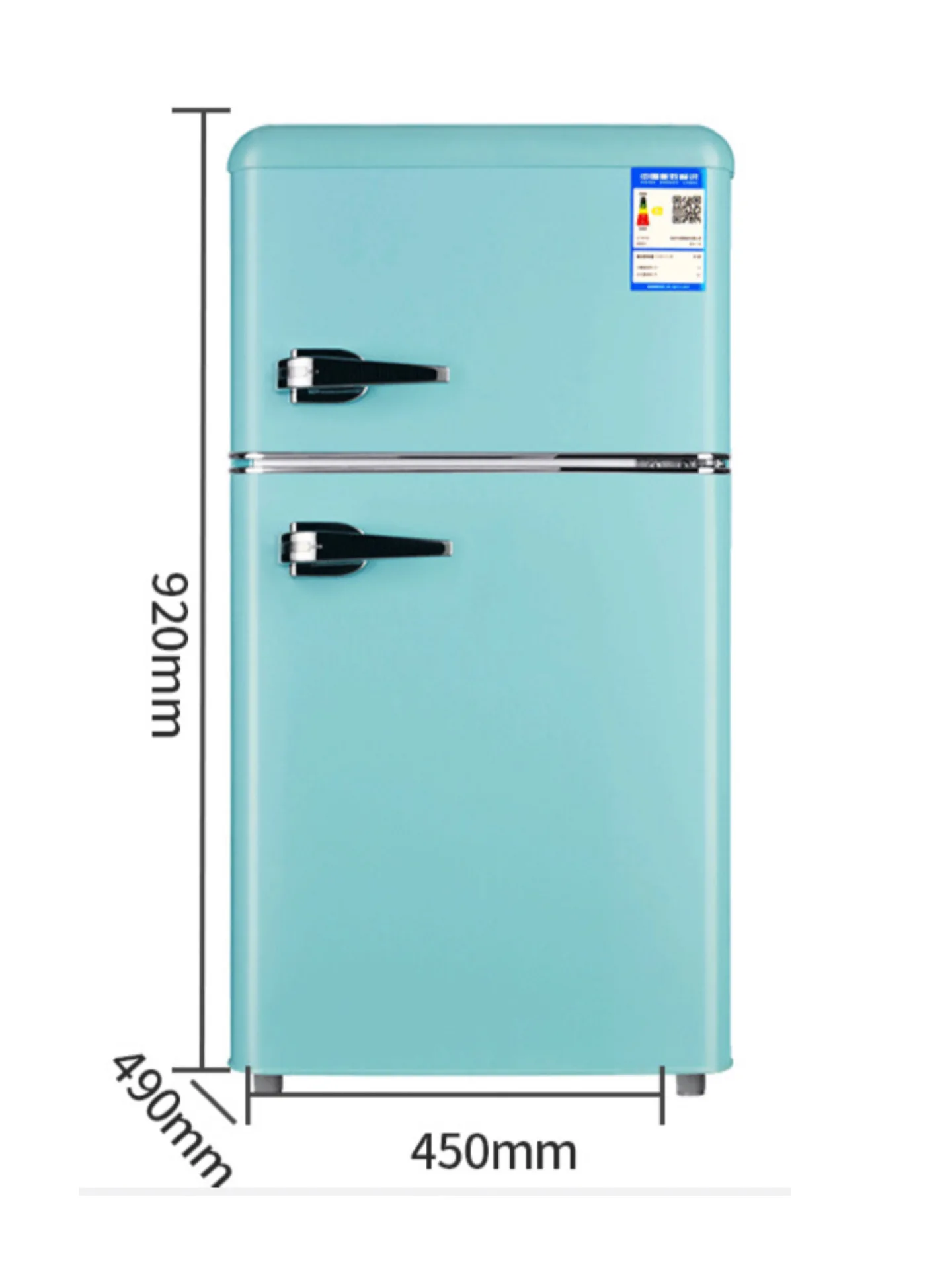 Multiple Models Double Door With Lock Dc Compressor Vintage Fridge Mini