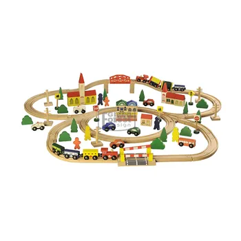 wooden railway set