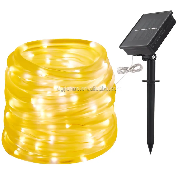 8 Modes Waterproof LED Decor Solar Powered led rope  Light  Outdoor Solar Light for Home Garden Patio Party Wedding
