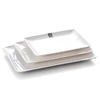 Rectangle plastic food plate ,100% melamine rectangle restaurant plates desert