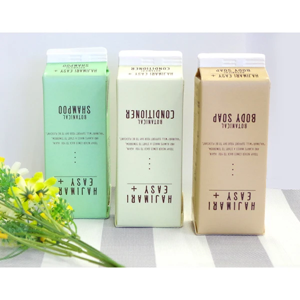 
HAJIMARI EASY + PEFC Paper Bottle Shampoo Conditioner Shower gel 400ml containers for shampoo 