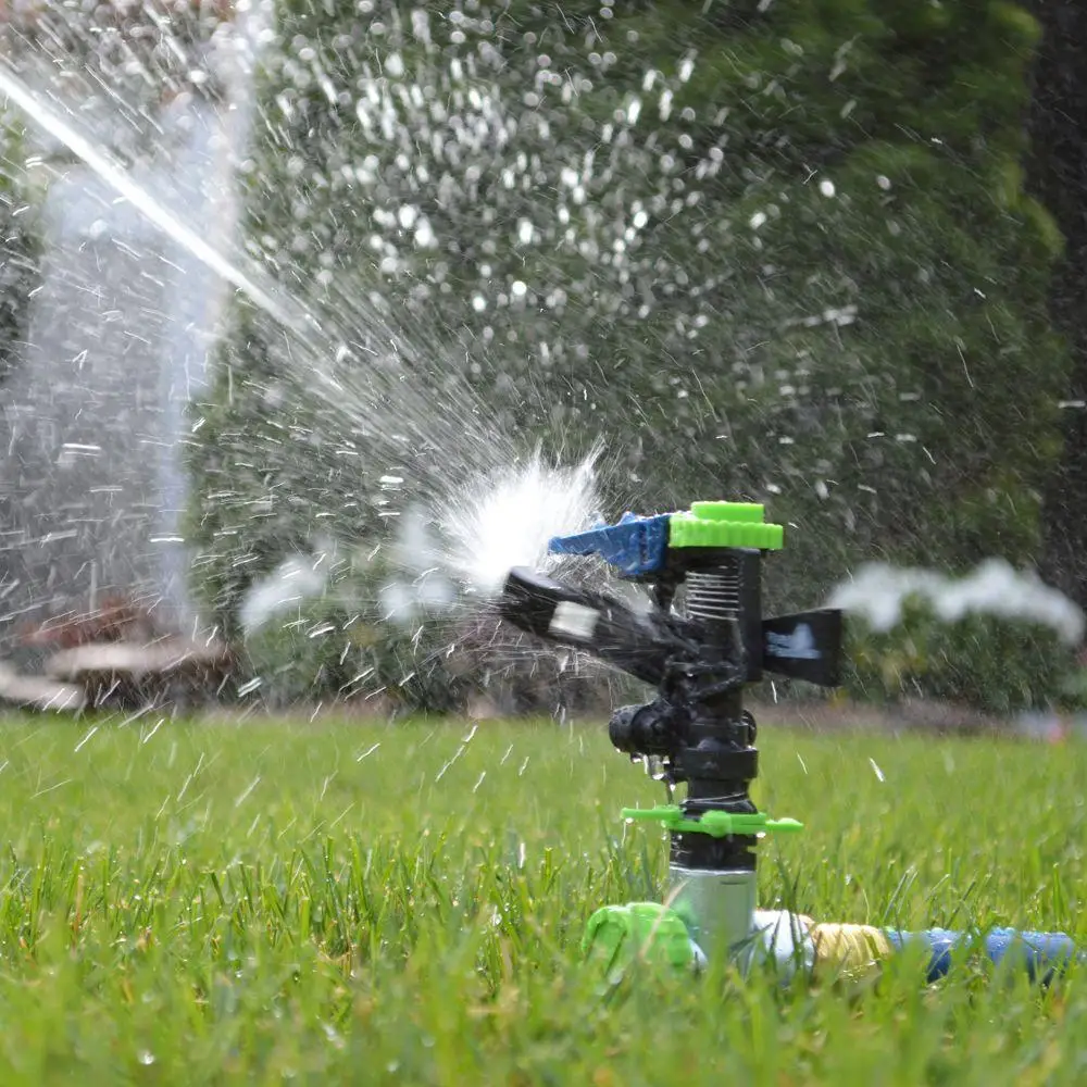 Plastic Garden Water Impact Sprinkler With Spike