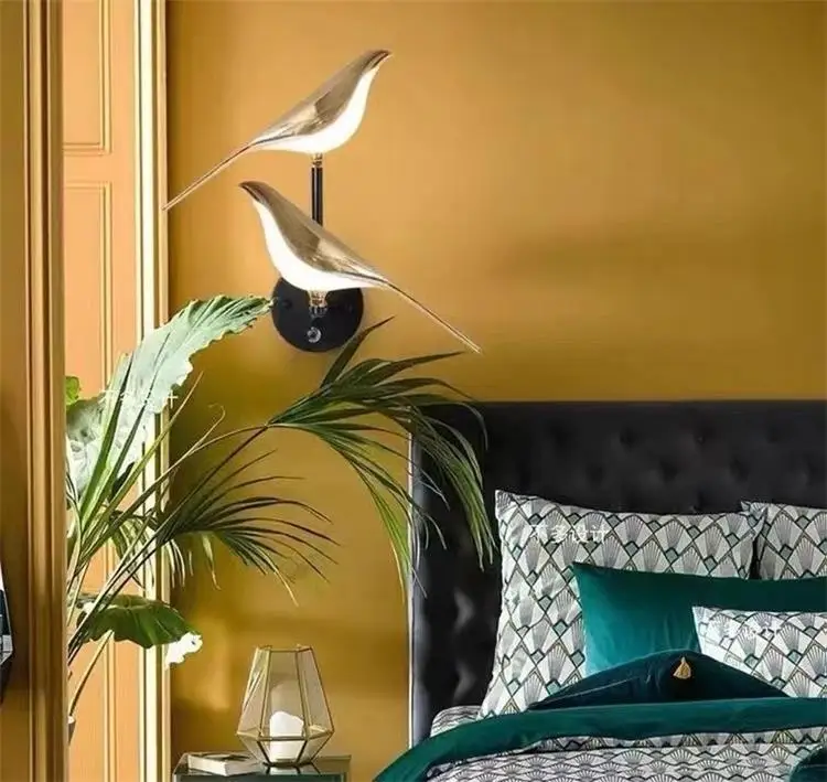 product cuckoo bird shape wall lamps light luxury home decor led wall sconce postmodern design indoor decorative wall lights lighting-2