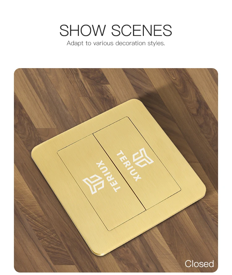 multi function standard brass electrical power supply 16A hidden socket box