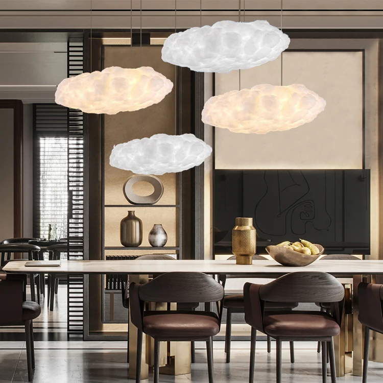 Best Selling Modern Creative Clouds Hanging Light Shop Hotel Restaurant Decorative Cotton Pendant Lamp