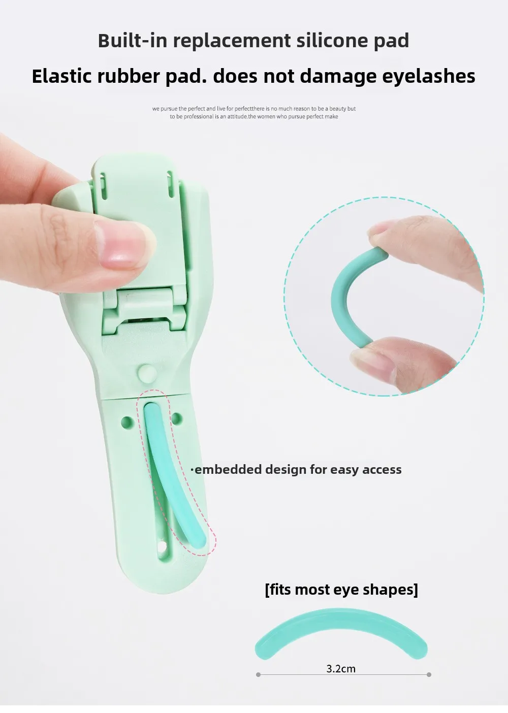 Women's Long-Lasting Eyelash Curler New Arrival Small Partial Hair Styling Tool for Eye Application