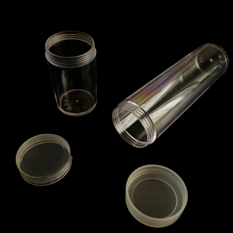Transparent Coin Tube Packing A Whole Roll Of Coins For Collection Coin