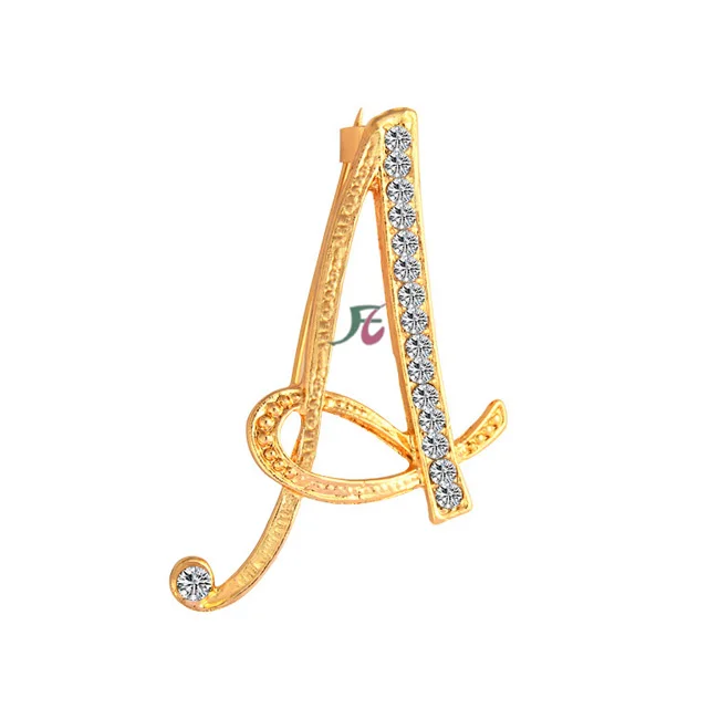 26 Letter For English Letter Rhinestone Brooch Pins For A B C D E F G H I J K L M N O P Q R S T U V W X Y Z Buy Custom Letter Rhinestone Brooch Pins Rhinestone Letter Brooch New Design Fashion Jewelry Mom Gift Wholesale Gold Plated Crystal 26 Letters