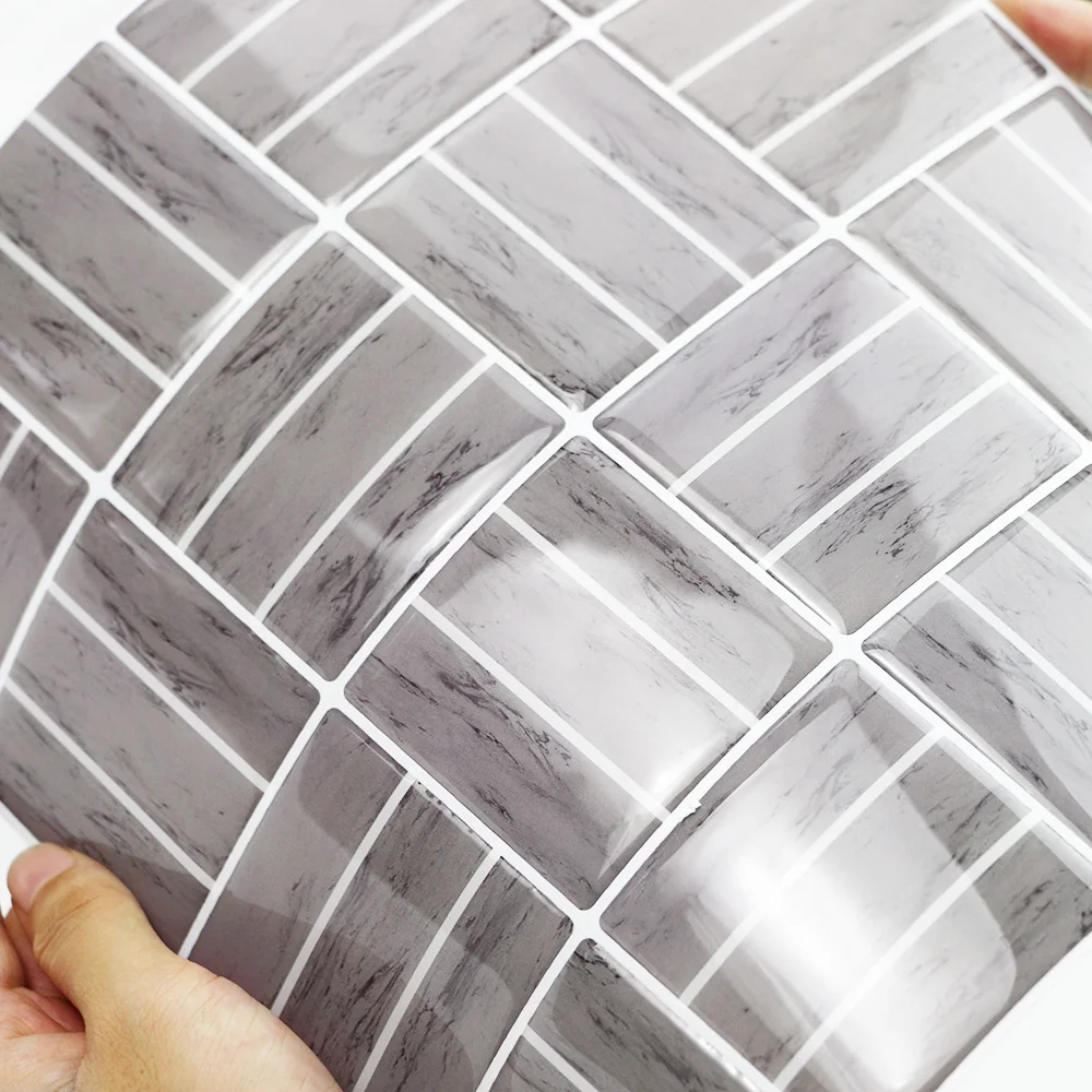 Hot sales 3D wall paper easy DIY backsplash tile peel and stick for bedroom kitchen apartment