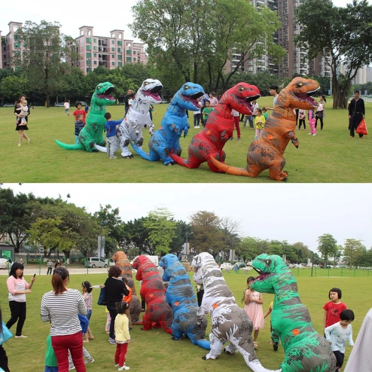 Inflatable Dinosaur Adult Costume Halloween Inflated Dragon Costumes Party Carnival Costume for Women Men