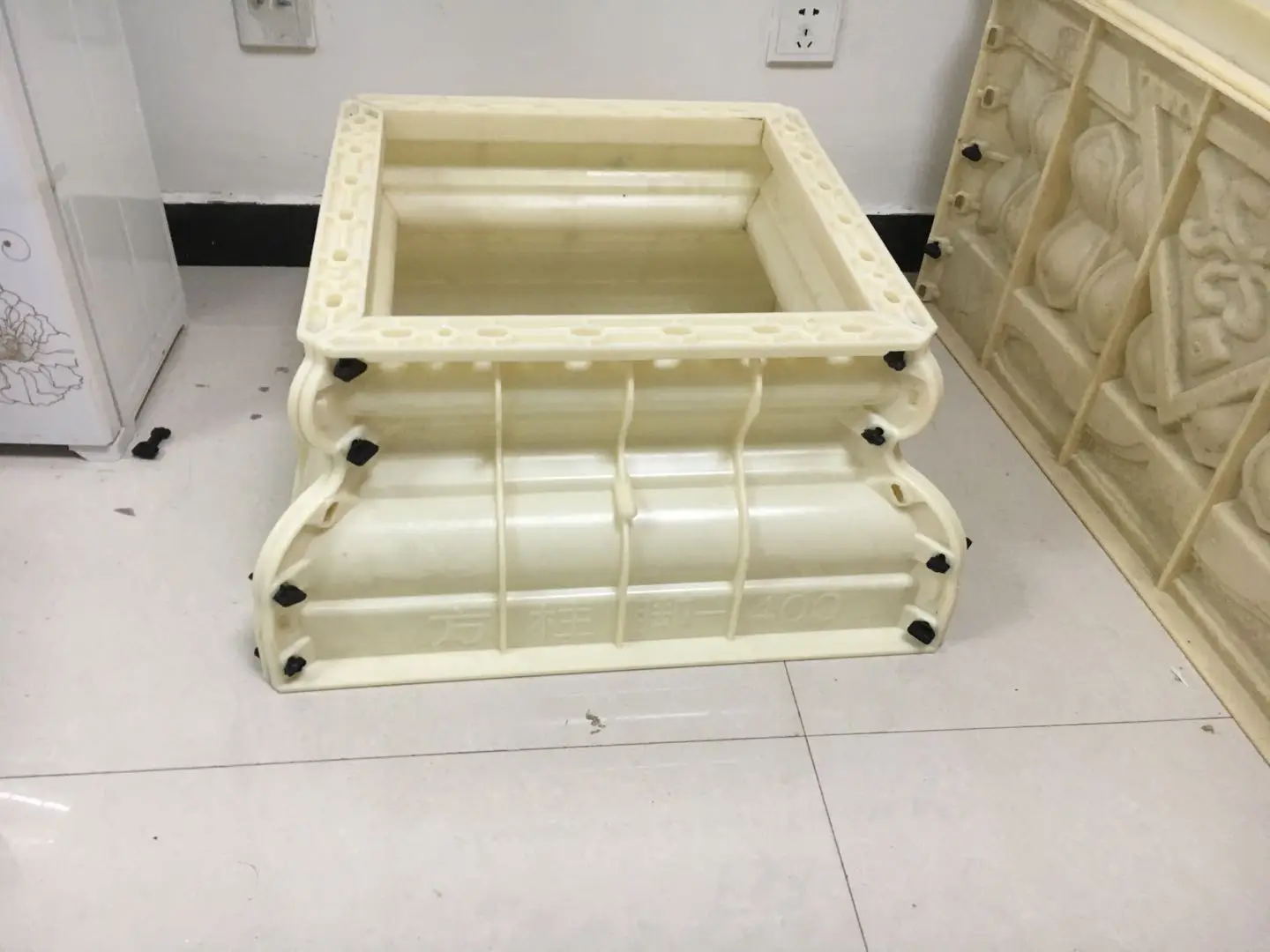 Abs Square Shape Base Plastic Concrete Making Pedestal Column Molds For