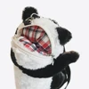 Wholesale cute animal shape plush panda sling chest bag fur fanny pack for girl