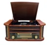 First rate factory price turntable player vinyl record player with AM FM radio CD play