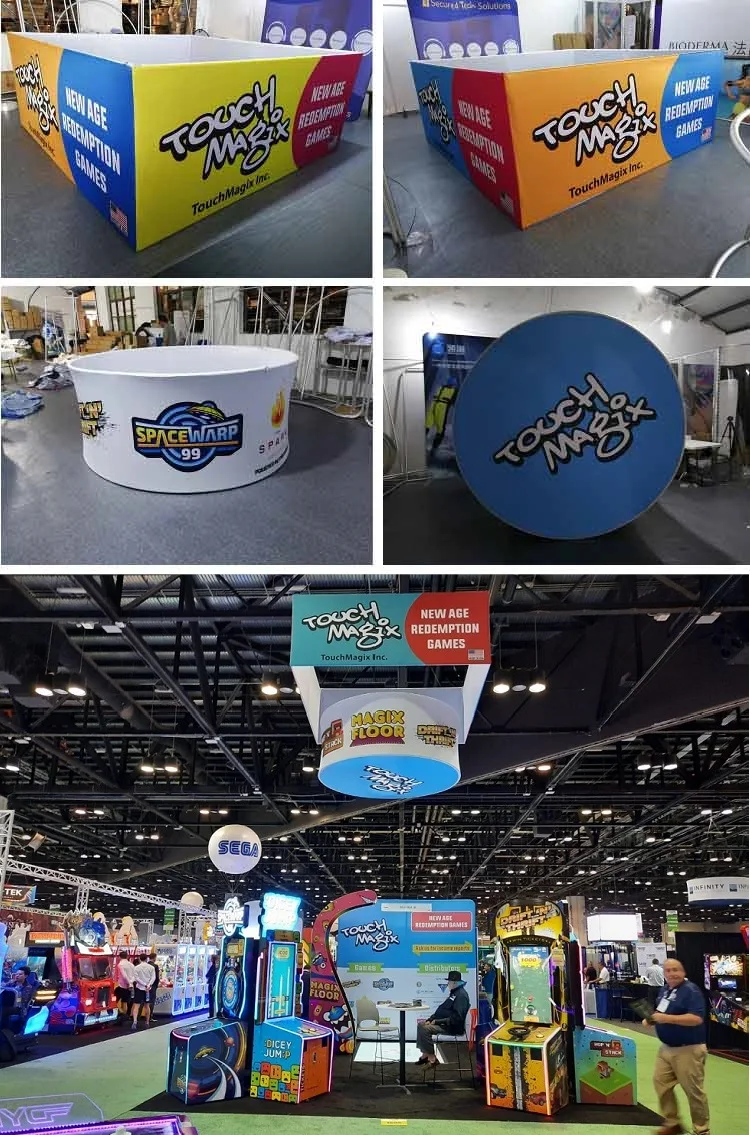 Overhead display trade show printing advertising ceiling hanging banner signs