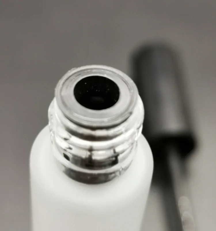 10ml Rose Gold Matte Black Aluminum Cap Glass Mascara Bottle With
