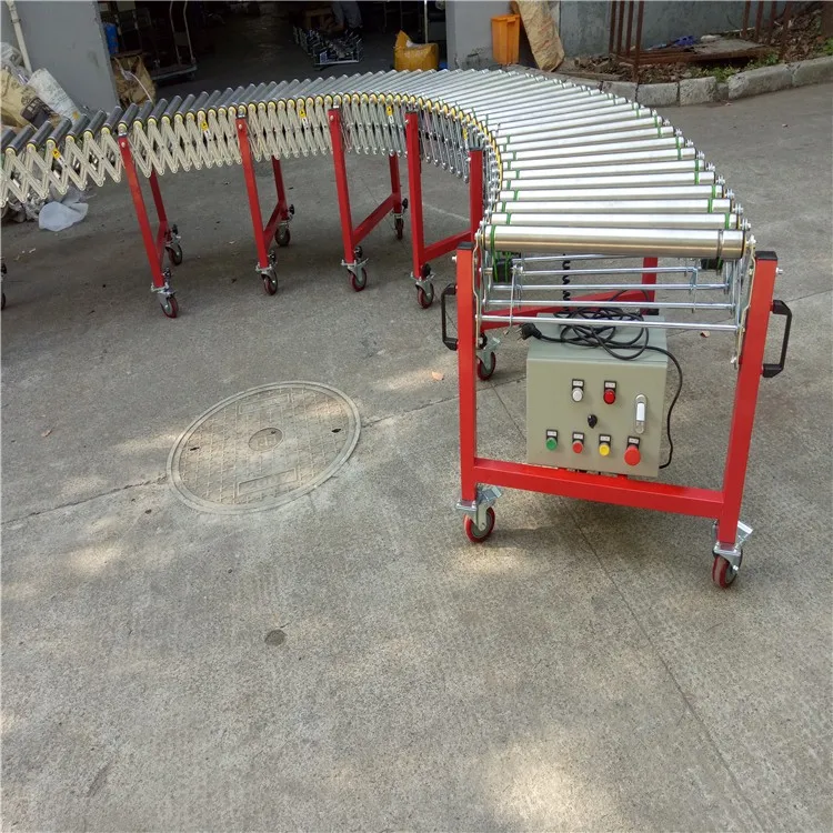 24'' wide Motorized expandable extendable Flexible movable Roller