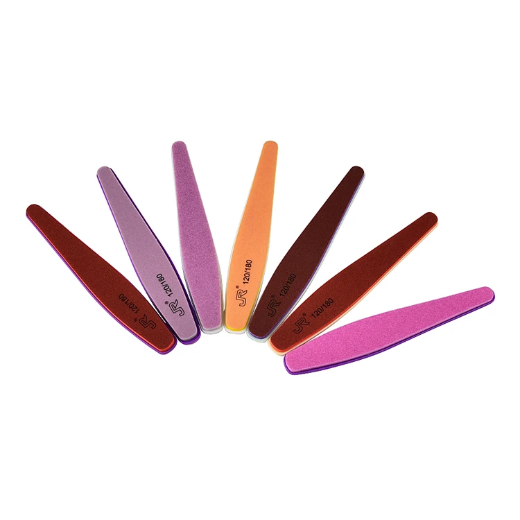 Custom Logo Soft Touch Eva Foam Nail File Block Half Moon Polishing Beautiful Nail File With