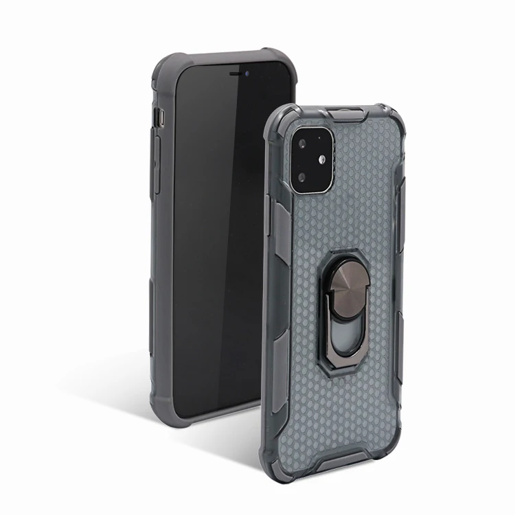 Voiture anneau titulaire clair TPU PC 2 en 1 &eacute;tui pour t&eacute;l&eacute;phone portable pour iphone 11 - ANKUX Tech Co., Ltd