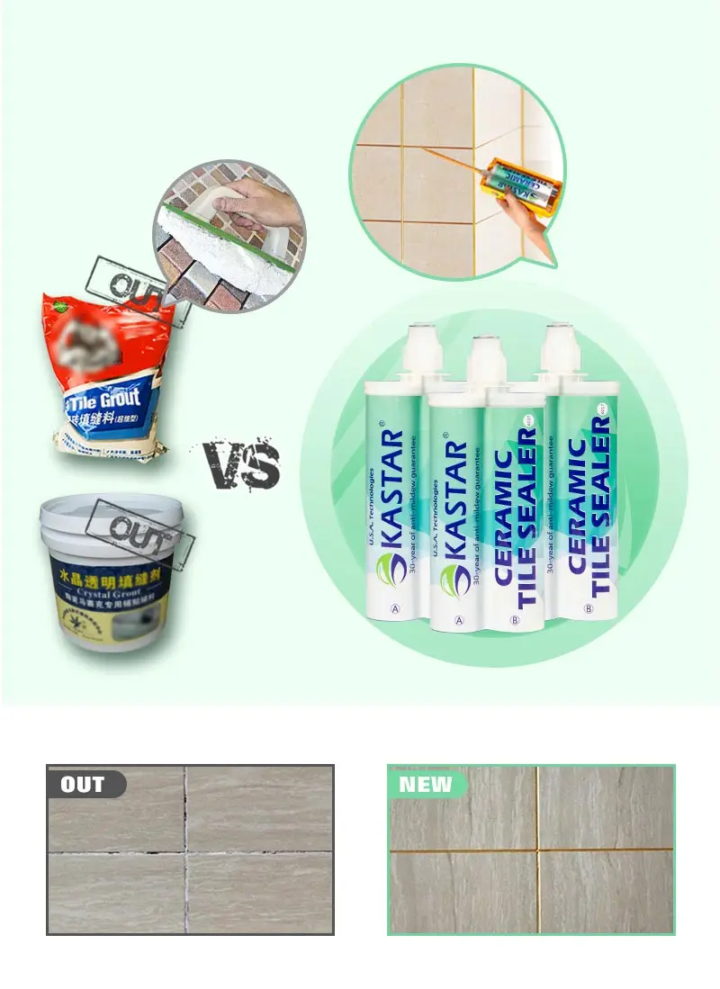 2-Component Fadeless Innoxious Moisture Resistant Cheap Grout For House Remodeling