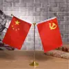 personalized logo flag banners with desk flagpoles
