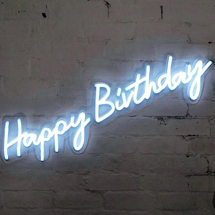 Hot Selling Custom Neon Signs Happy Birthday Neon Sign Decoration Led Neon Wall Light
