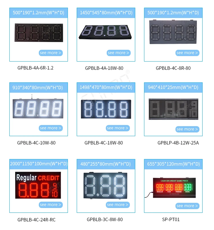 Australia China LED Gas Price Changer/Sign/Display Led Gas Price Bill Board Sign