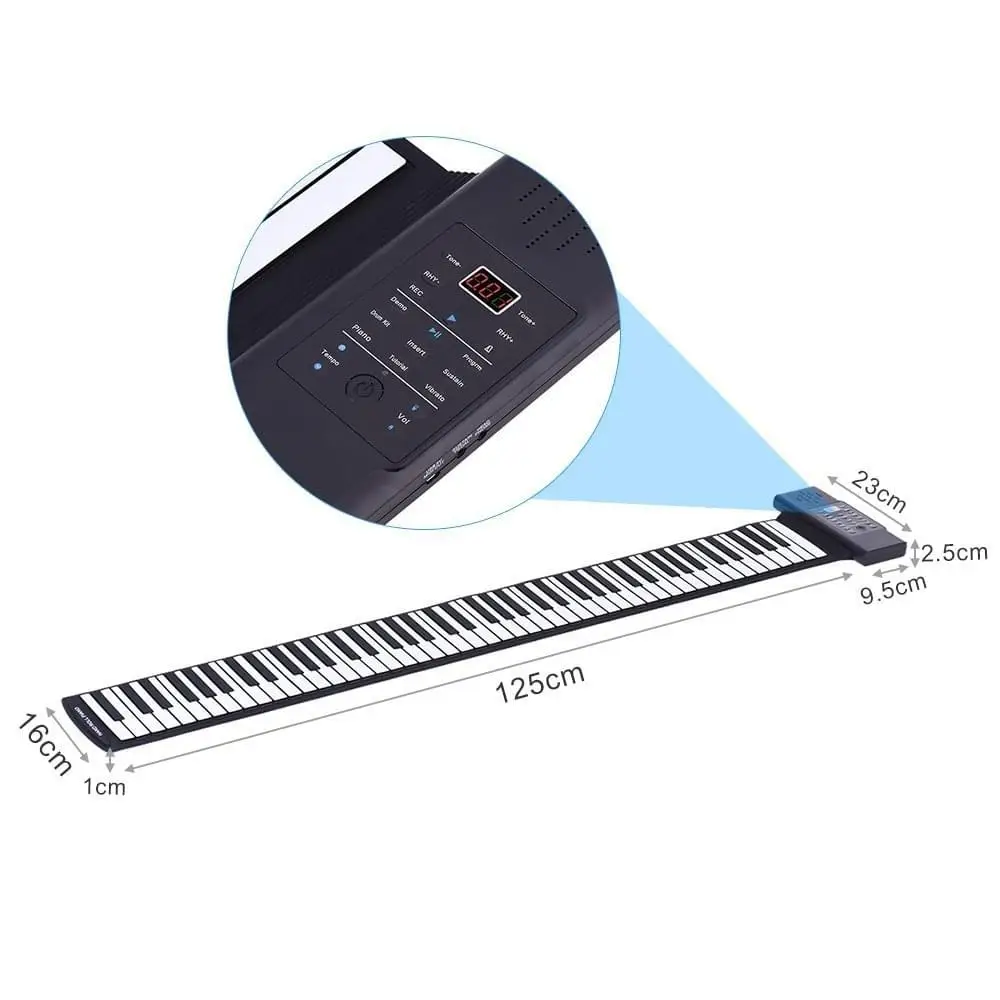 Portable 88 touches Piano pliable Piano numérique Functal Piano