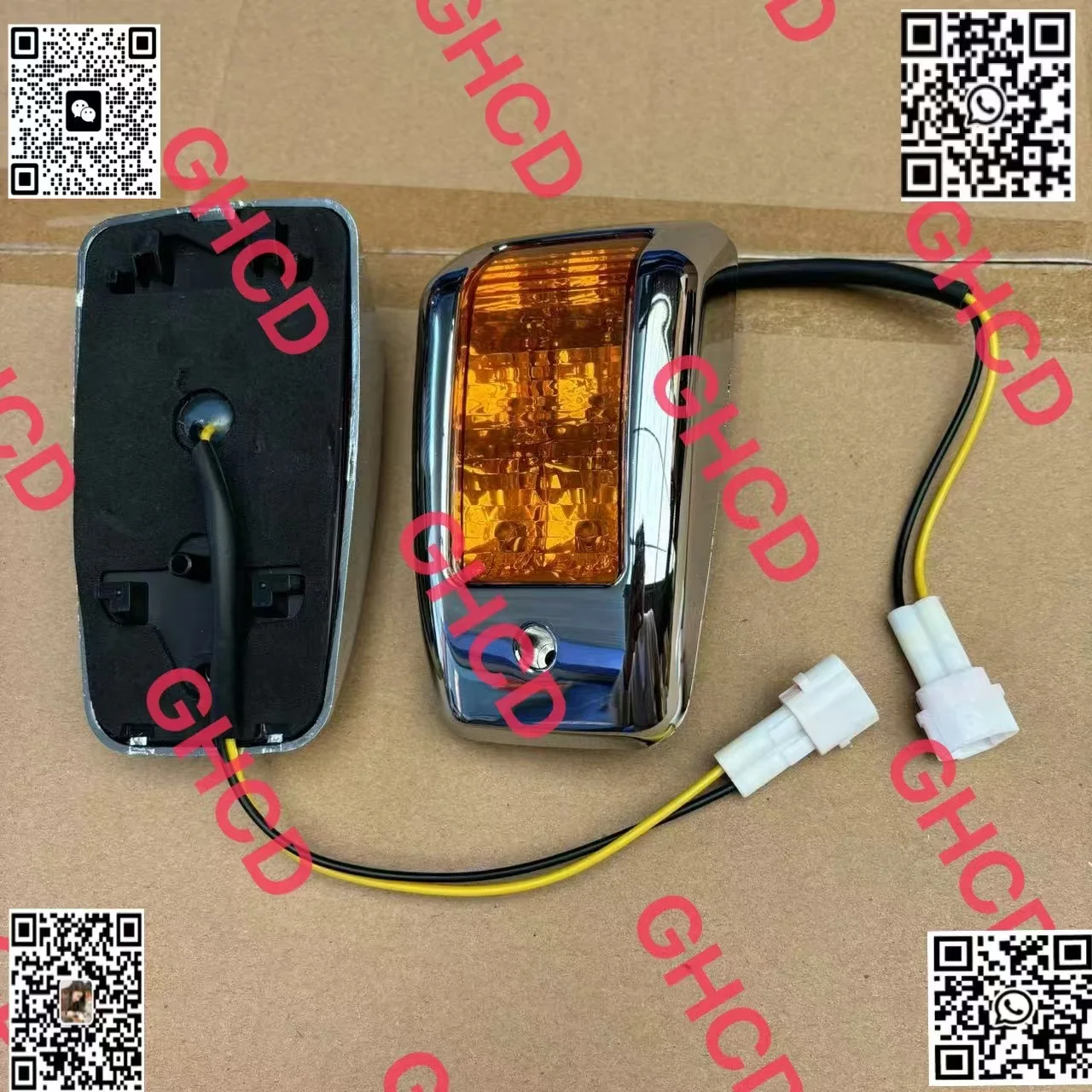 GHCD High Quality/factory Price Chrome-plated Lamp Frame LED Door Lamp for Japanese Truck HIN500/700 manufacture