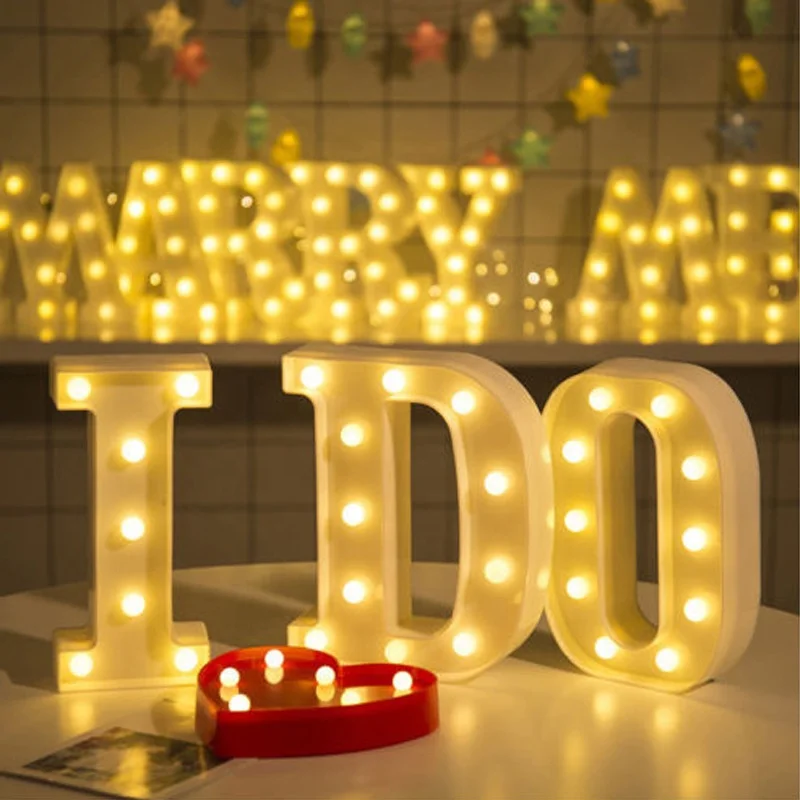 Premium Quality LED Light Letter Lamp for Birthday Wedding Party Decoration