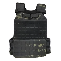 Multicam black military tactical plate carrier fitness cross fit weight vest