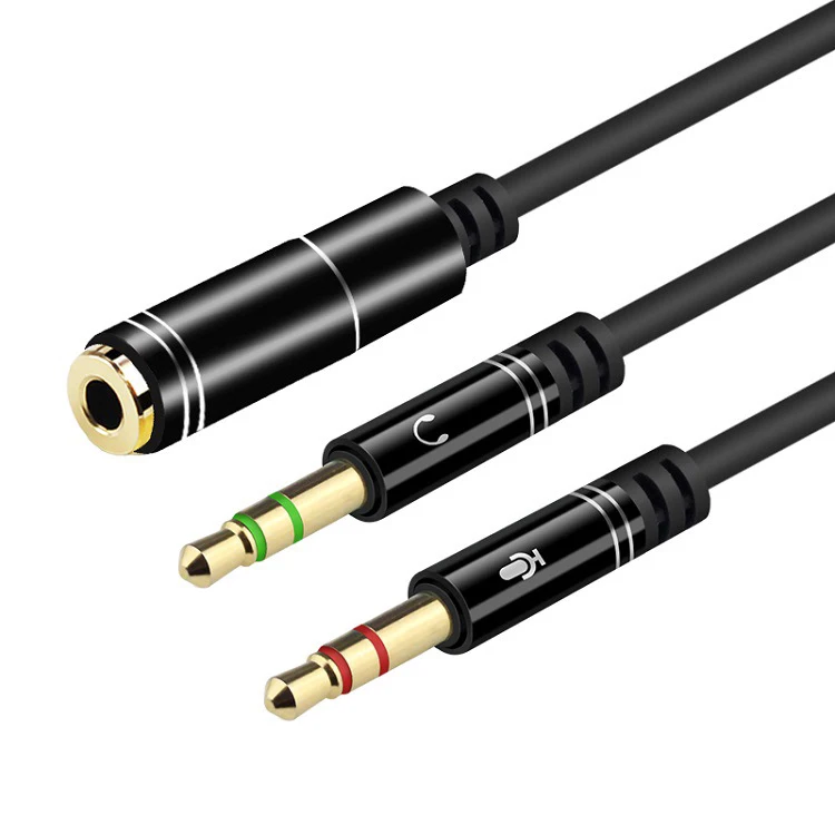 
Headphone Splitter Earphone Adapter 3.5mm Jack Female to 2 Male Audio Aux Cable 