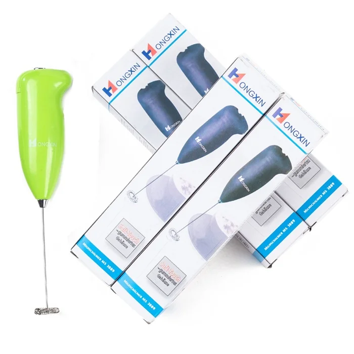Electric Mini Egg Beater Drinks Milk Coffee Frother Handheld Foamer Whisk Mixer Stirrer, Size: 20.5 x 3.5 x 2.5cm, Black