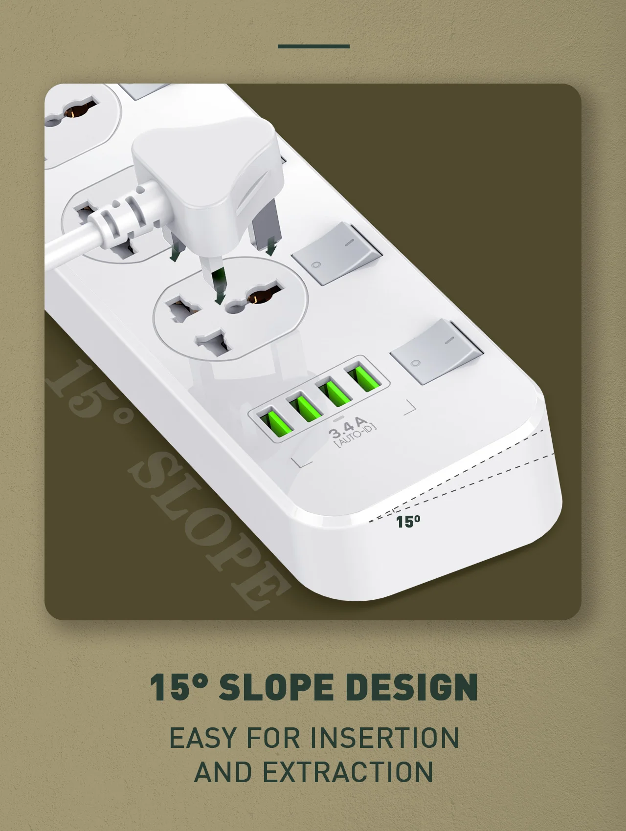 Ldnio Sc4408 New 4 Outlet Surge Protector Power Strip With Individual