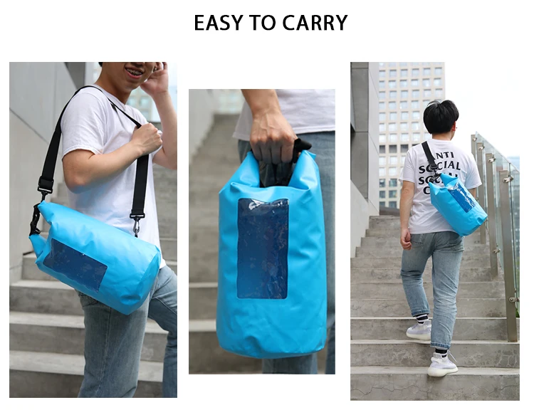 Outdoor Wholesale Ocean Pack  5L 10l 15L 20L Floating Boating, Fishing Swimming 500D PVC Ocean Pack Waterproof Dry Bag