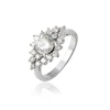 11335 xuping fashion rings rhodium color multi zircon petal shaped lady rings