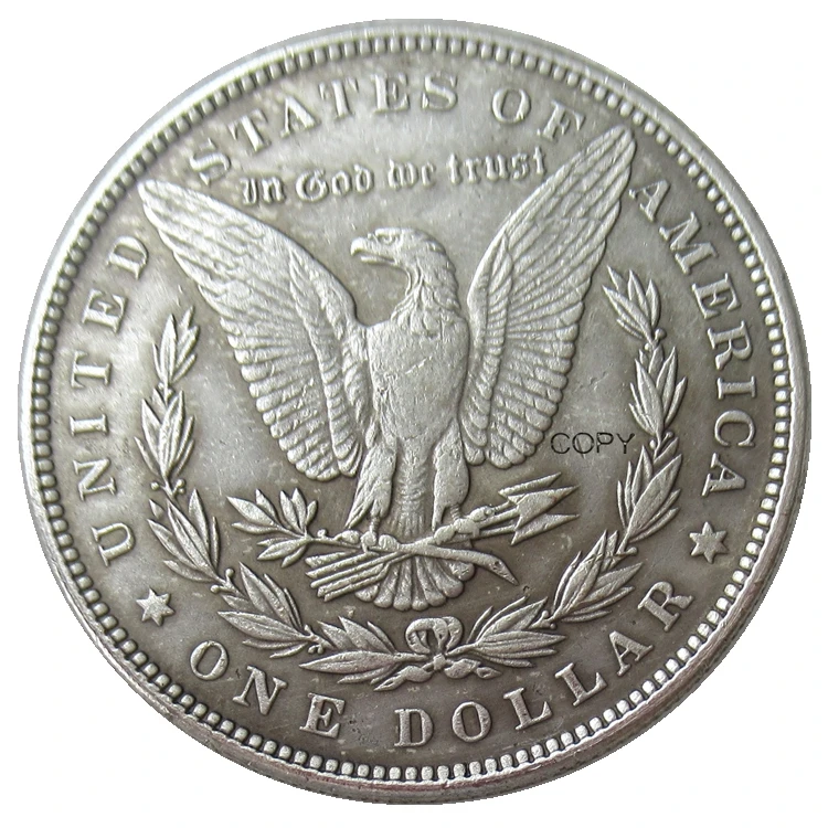 Tallado 1893 Antigüedades Morgan Plata Medio Dólar Monedas A 