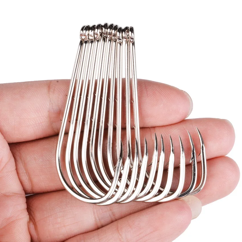 100pcs/ Box Long Shank Fishing Hook 112 High Carbon Steel Fish Hooks