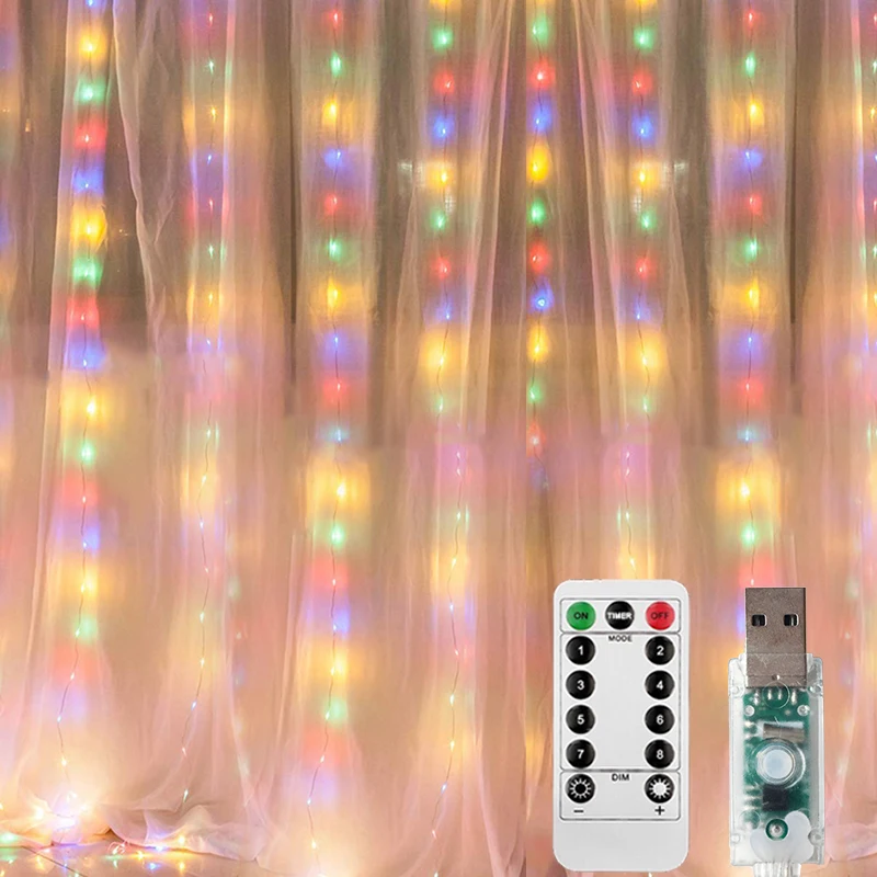 High Quality Ip65 Led Window Curtain String Light Waterproof Christmas Party Wedding Decoration