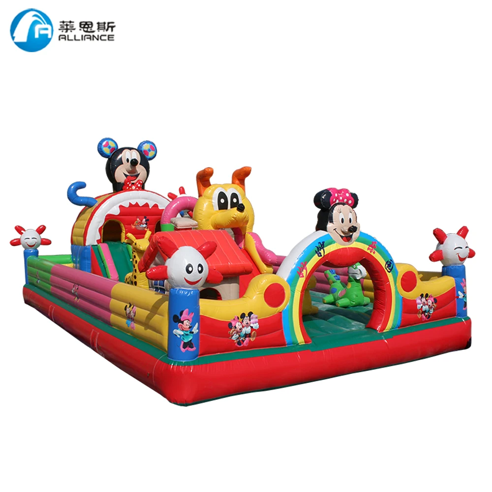 Large Inflatable Mickey Mouse Bouncer Jumping Castle With Slides For