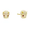 China wholesale gold diamond artificial ruby panther earrings women
