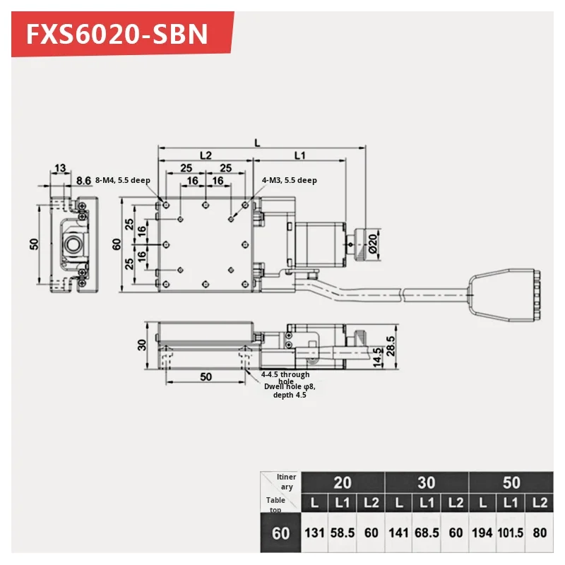 60 high precision workbench aluminum x axis ball screw linear slide table engine core-13