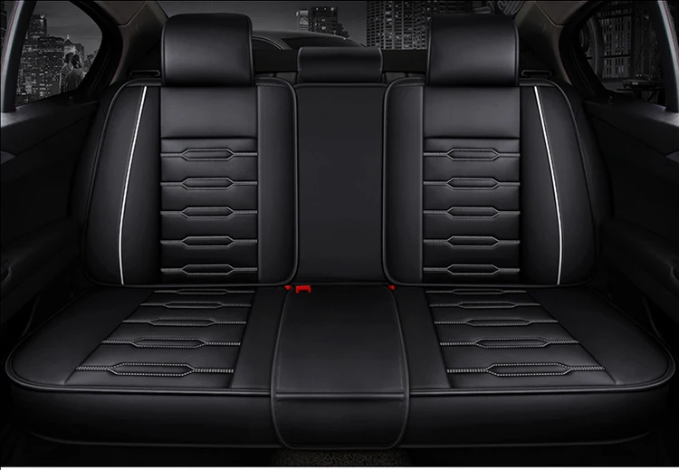 convient pour SUV voitures compatible avec airbag berlines CAR-GRAND Housses de siège auto universelles en cuir de qualité supérieure avec entretoise rouge camions camionnettes