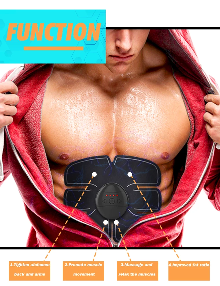 Women Wearable Abs Massage Machine Wireless Abdominal Ems Electric Muscle Stimulator Belt Buy