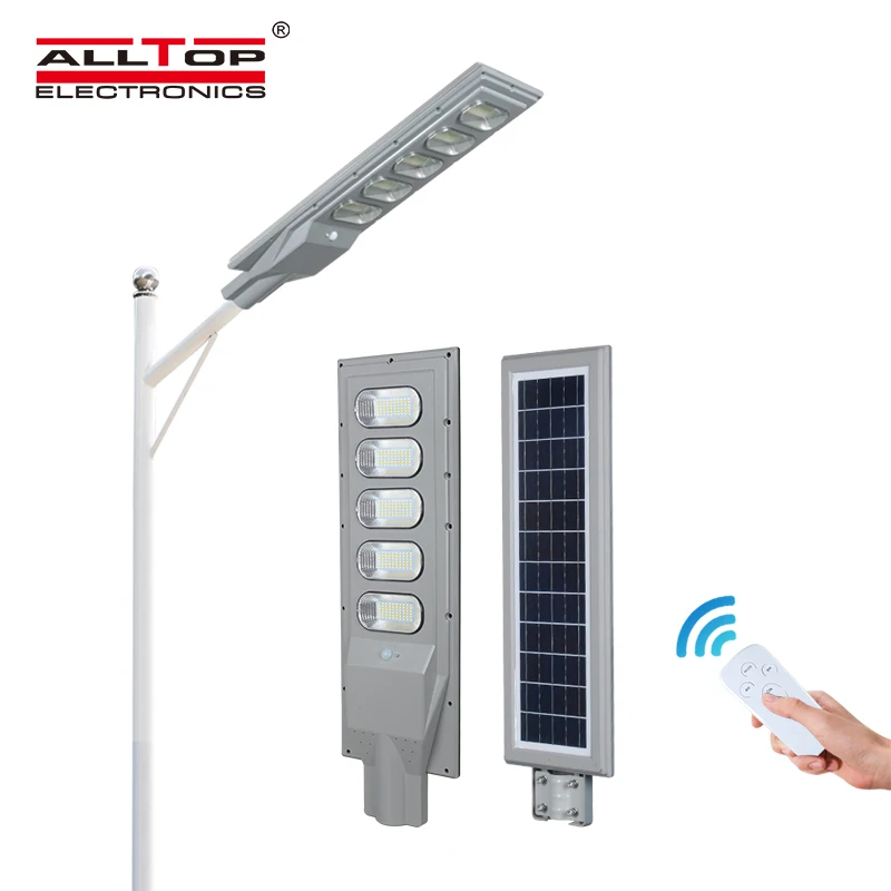 ALLTOP New product CE RoHS intelligent control dusk to dawn 30w 60w 90w 120w 150w all in one solar led street light