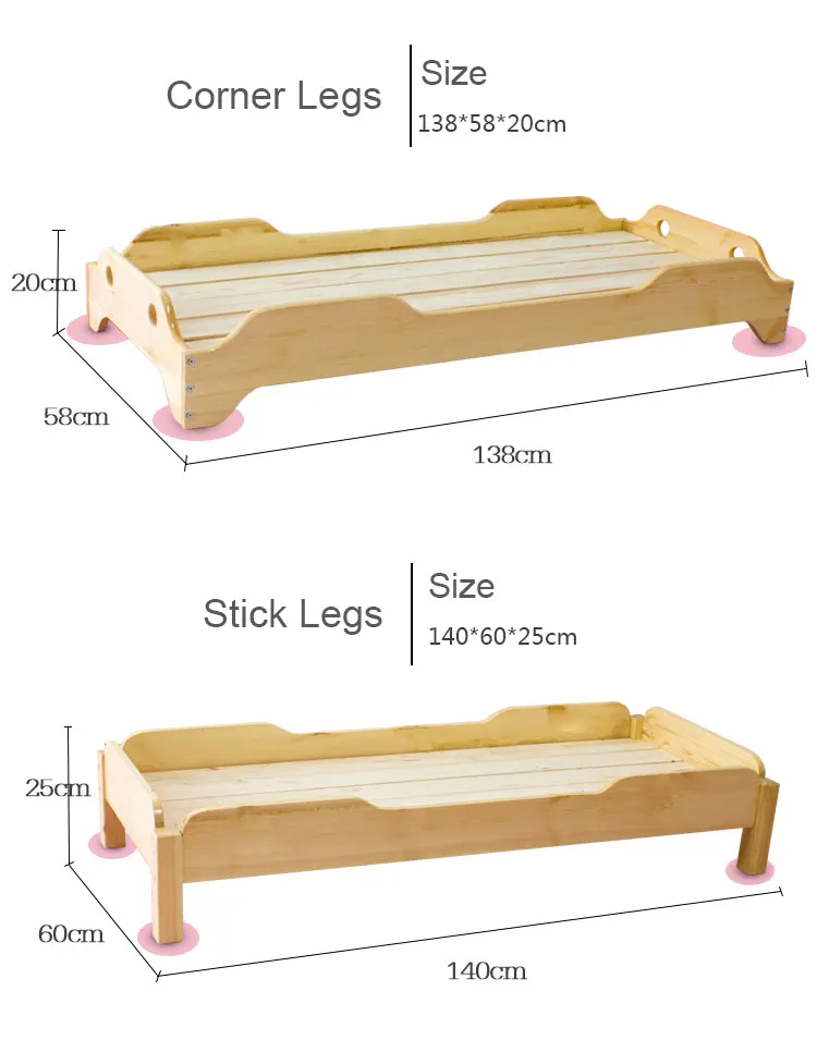 Moetry Custom Design Wood Bed Daycare Furniture Kids Stackable Space