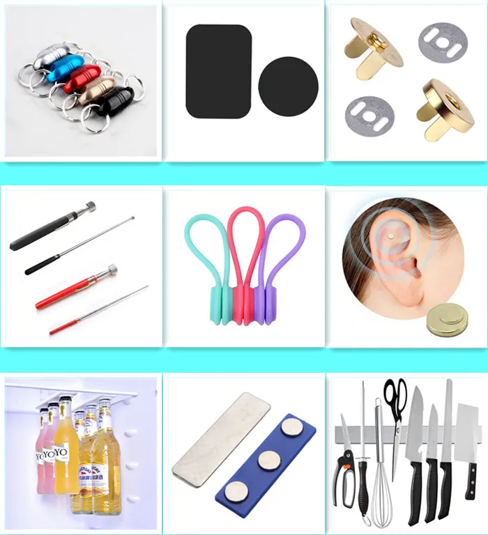 Detachable Keychain Magnetic Holder Aluminum Alloy Plus Electroplating